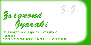 zsigmond gyaraki business card